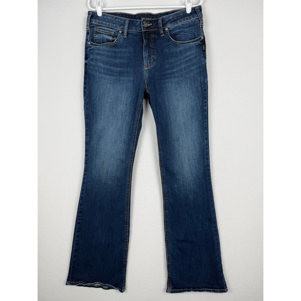 Silver Jeans Co Suki Bootcut Women 33x33 Blue Denim Mid Rise Western Cowgirl